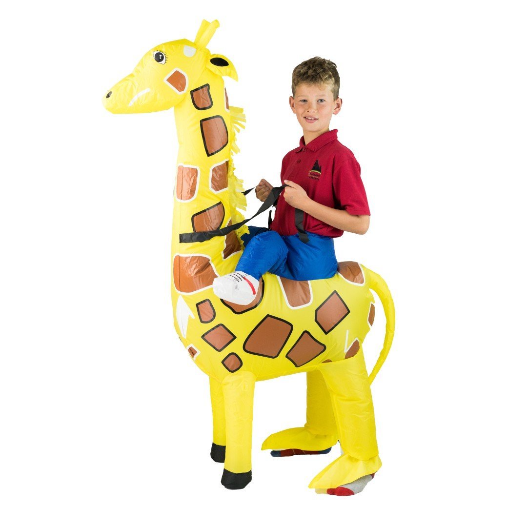 Aufblasbares Giraffen Kostüm für Kinder