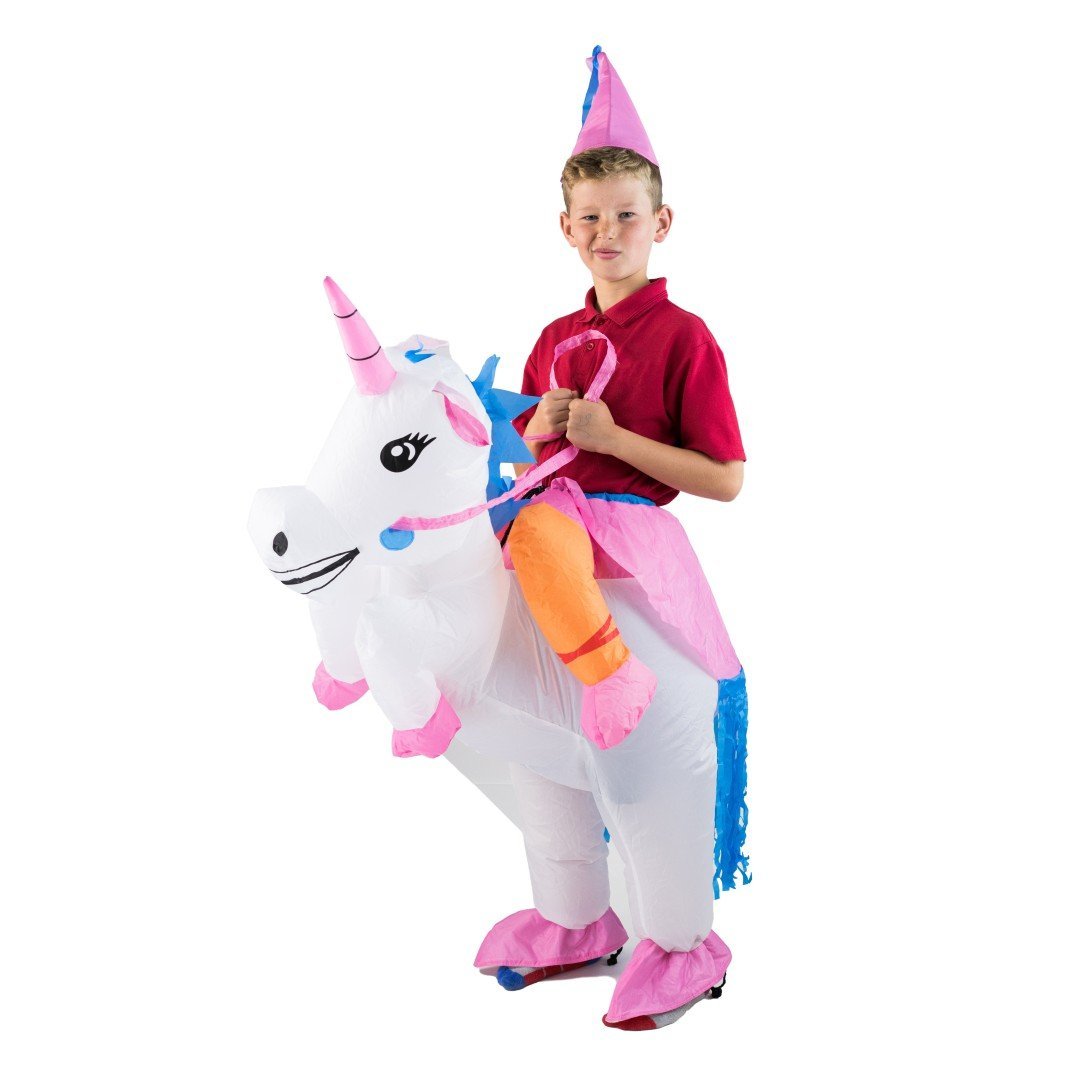 Aufblasbares Einhorn Kostüm für Kinder