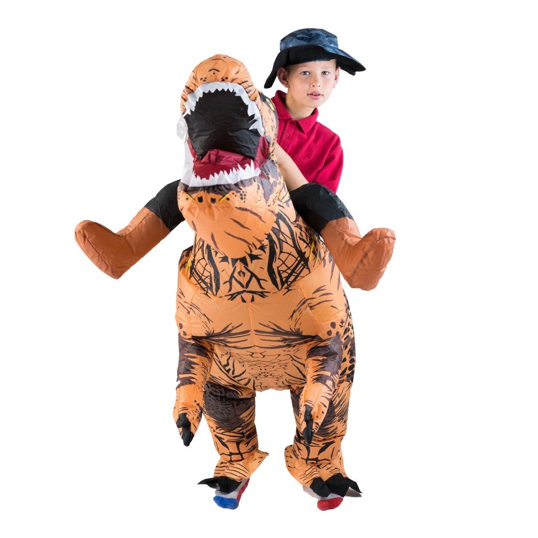 Aufblasbares Luxus-Dinosaurier Kostüm für Kinder
