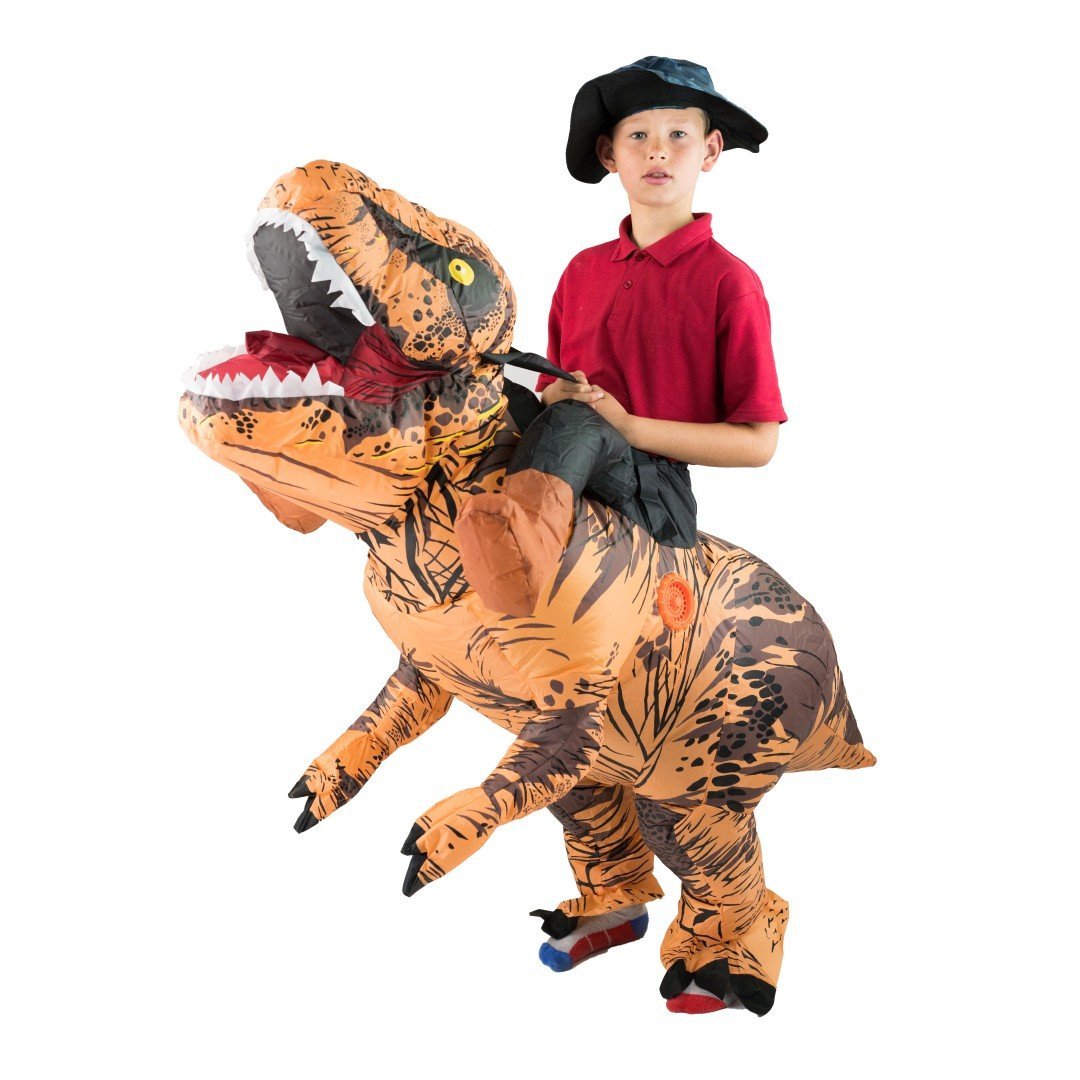 Aufblasbares Luxus-Dinosaurier Kostüm für Kinder