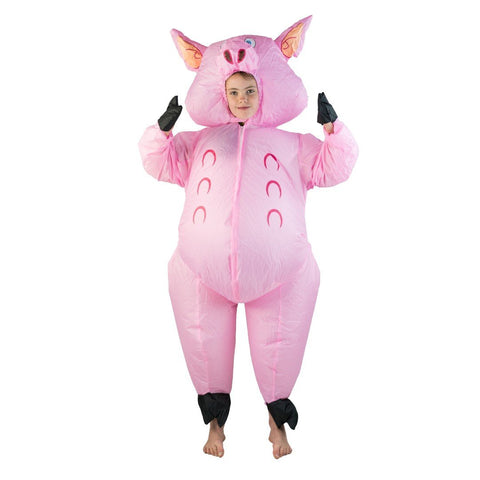 Aufblasbares Schwein Kostüm für Kinder