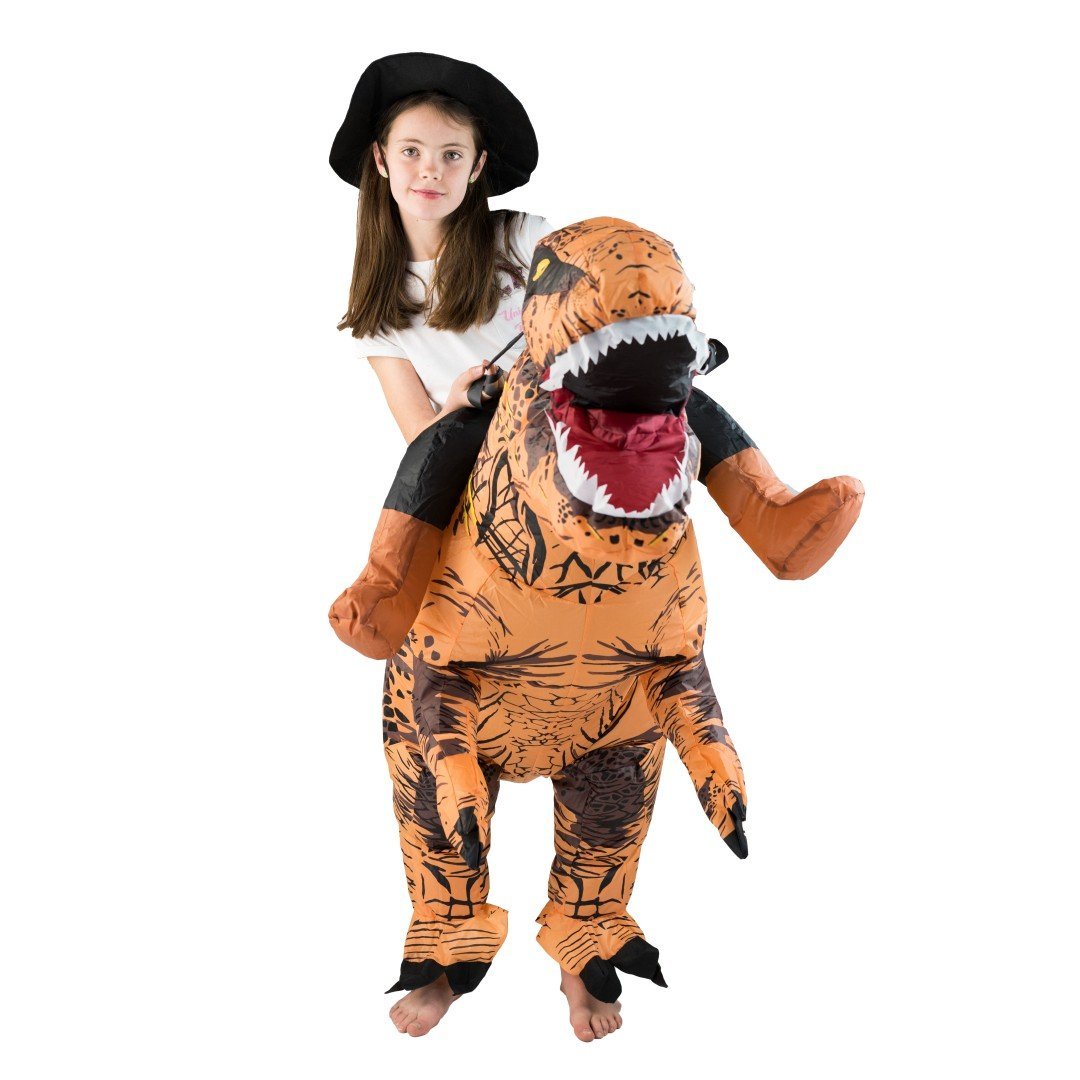 Aufblasbares Luxus-Dinosaurier Kostüm für Kinder