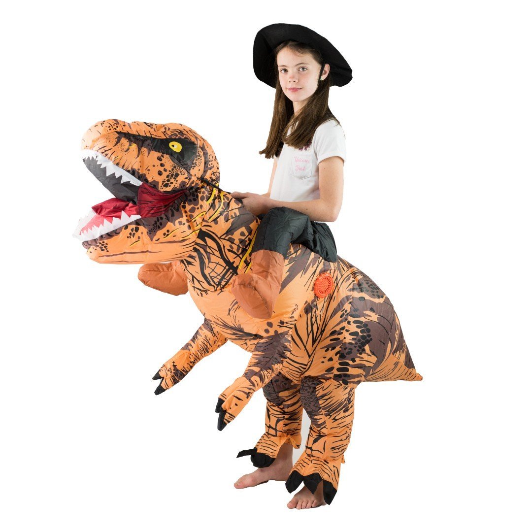 Aufblasbares Luxus-Dinosaurier Kostüm für Kinder