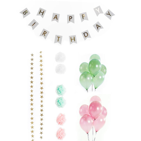 Rosa und Grün Party Pack