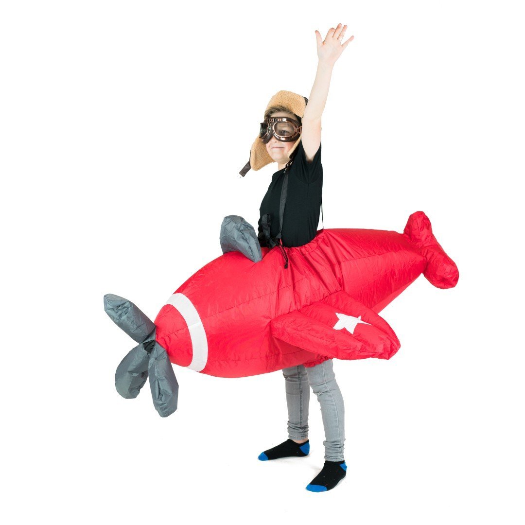 Aufblasbares Flugzeug Kostüm für Kinder
