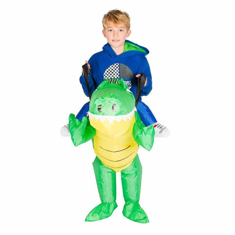 Aufblasbares Krokodil Kostüm für Kinder