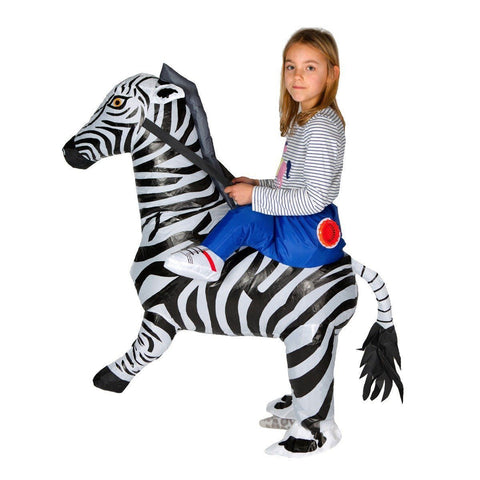 Aufblasbares Zebra Kostüm für Kinder
